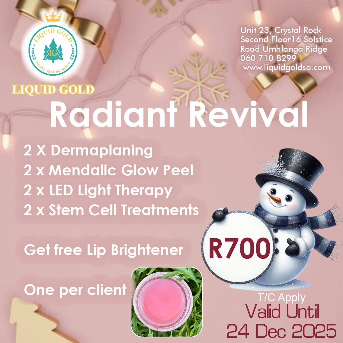 In-Studio Christmas Treatments