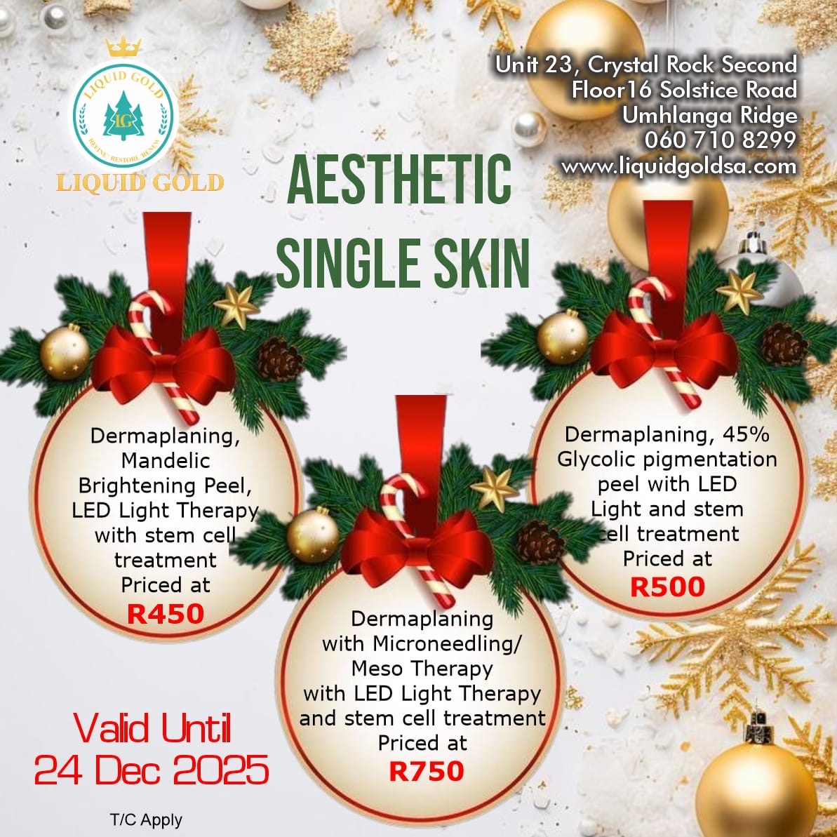 In-Studio Christmas Treatments